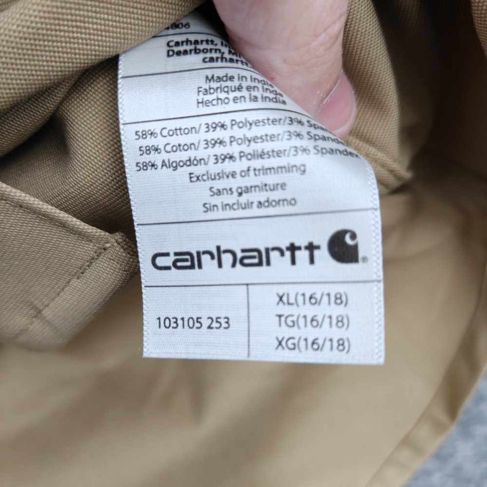 Carhartt Khaki 103105 Women Rugged Pro Relaxed Canvas Short Sleeve Size XL - Picture 3 of 6